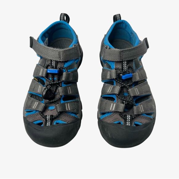 Keens Kids Newport H2 Sandals Unisex Size 1 Shoes Gray Blue Machine Washable - Picture 1 of 11